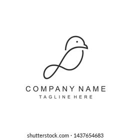 logo vector minimalist bird line