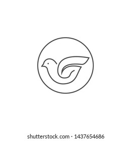 logo vector minimalist bird line