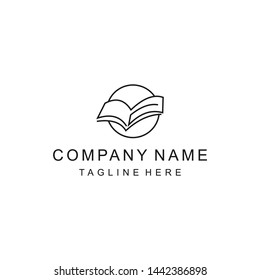 logo vector minimalist education book
