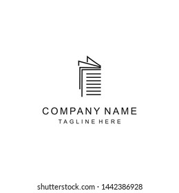 logo vector minimalist education book
