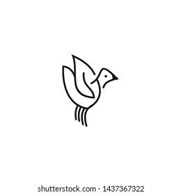 logo vector minimalist line bird