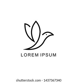 logo vector minimalist line bird
