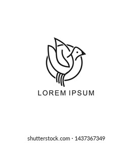 logo vector minimalist line bird