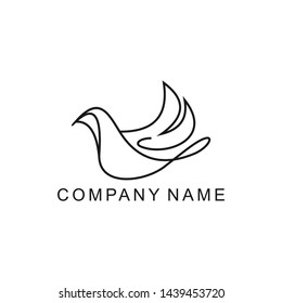 logo vector minimalist line bird