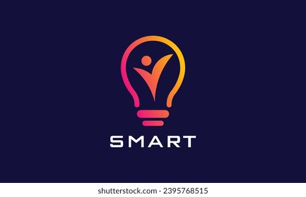 Logo vector minimalist neon lamp red color light concept electric energy logotype design
