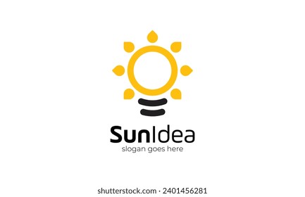 Logo vector lámpara de neón minimalista concepto de luz de color rojo diseño de logotipo de energía eléctrica