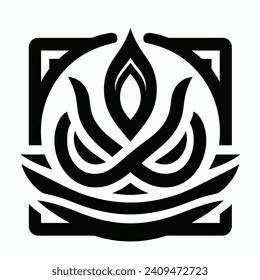logo vector monogram black white