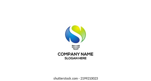 logo vector monogram geometric letter s light smart
