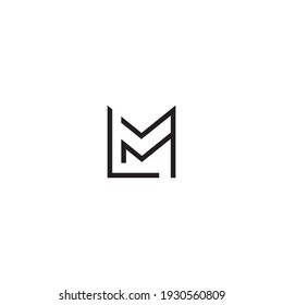 logo vector monogram letter m l concept modern