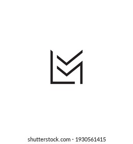 logo vector monogram letter m l concept modern