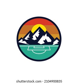 Logo Vector for mountain field football