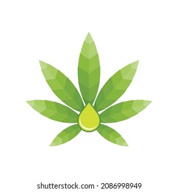 Logo vector for oil cannabis
