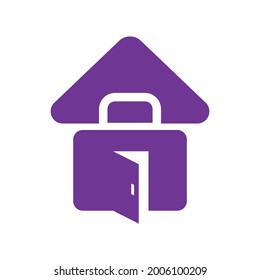 Logo Vector Open Suitcase for Tour Travel Tourism Holiday