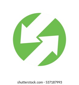 Logo Vector of opposite arrows green