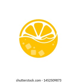 logo vector orange juice ice health graphic
