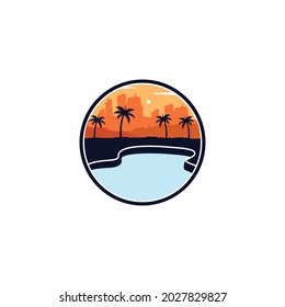 Logo vector outdoor oasis vintage