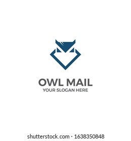 Logo vector owl mailing design