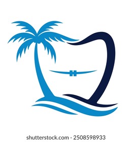 Vetor de logotipo para Palm Brace Dental Beach