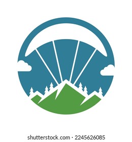 Logo Vector for Paraglinding Mountain