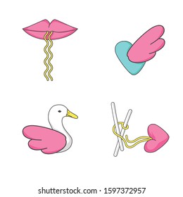 Logo Vector Pastel Colour Editable vector for company profile Funny Logo Icon Simply Fun