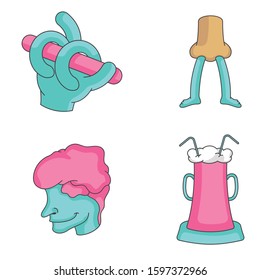 Logo Vector Pastel Colour Editable vector for company profile Funny Logo Icon Simply Fun