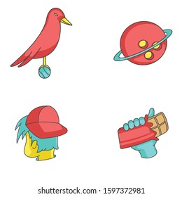 Logo Vector Pastel Colour Editable vector for company profile Funny Logo Icon Simply Fun