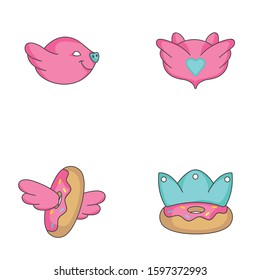 Logo Vector Pastel Colour Editable vector for company profile Funny Logo Icon Simply Fun
