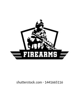 logo vector people shoot with firearms