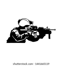 logo vector people shoot with firearms