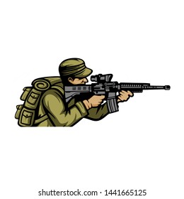 logo vector people shoot with firearms