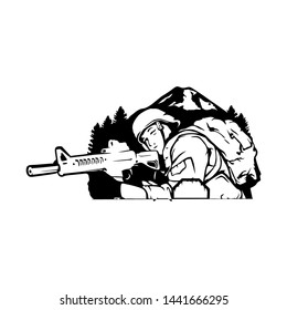 logo vector people shoot with firearms