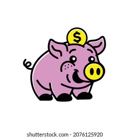 Logo vector for pig savings