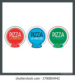 LOGO VECTOR PIZZA PIZZERIA DESIGN COLOUR PROMOTION
