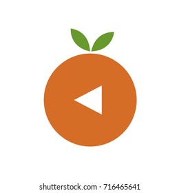 logo vector play video orange
