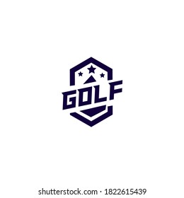 vector de logotipo para equipo profesional de golf, color encantador y elegante, adecuado para equipo de golf o jugador, etc.