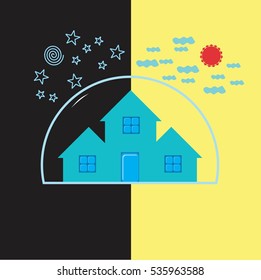 Logo Vector Protected Save Home House Stock Vector (Royalty Free ...