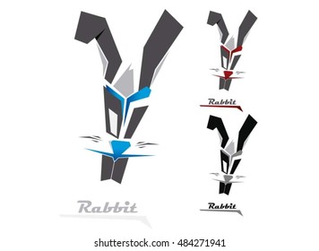 logo vector rabbit