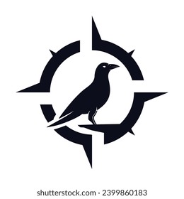 Logo Vector for Raven Compass