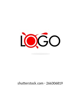 Logo. Vector. Red circle.