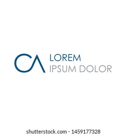 logo vector representing the letter CA in a modern and simple style