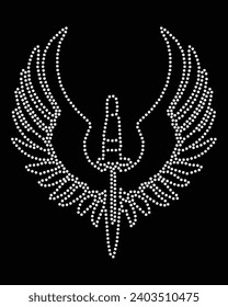 Logo-Vektor-Rhinestone-T-Shirt-Design