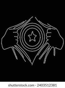 Logo Vector  Rhinestone t-shirt design