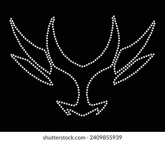 Diseño de camisetas con logotipo Vector Rhinestone