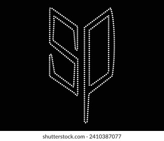Diseño de camisetas con logotipo Vector Rhinestone