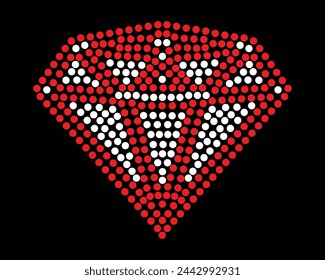 Logo Vector Rhinestone diseño de la camiseta