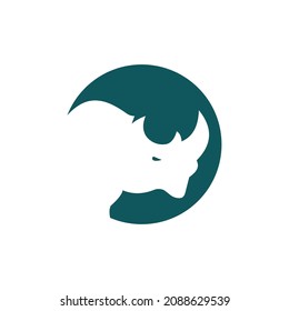 Logo vector for rhino head icon