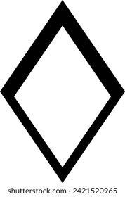 logo vector Rhombus sign. simple geometric shape. Black outlines on white background.