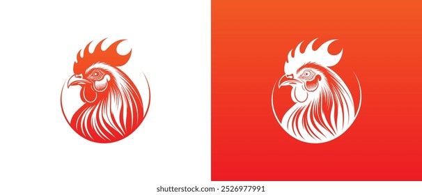 Logo Vector Rooster Head Illustration