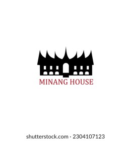 Logo vector of Rumah Gadang, Minang Selawesi Traditional House, Indonesia, Black Color