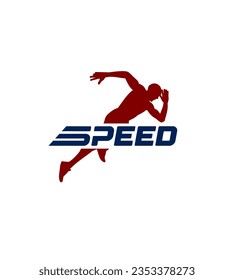Logo Vector running man speed